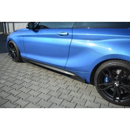 Накладки сплиттеры на пороги Вариант 3 на BMW 1 F20 M-Power рестайл
